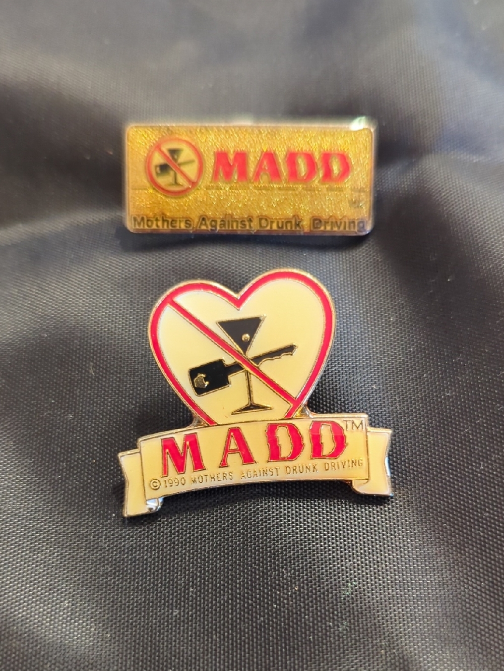 Two 90's MADD MOTHERS AGAINST DRUNK DRIVING PIN